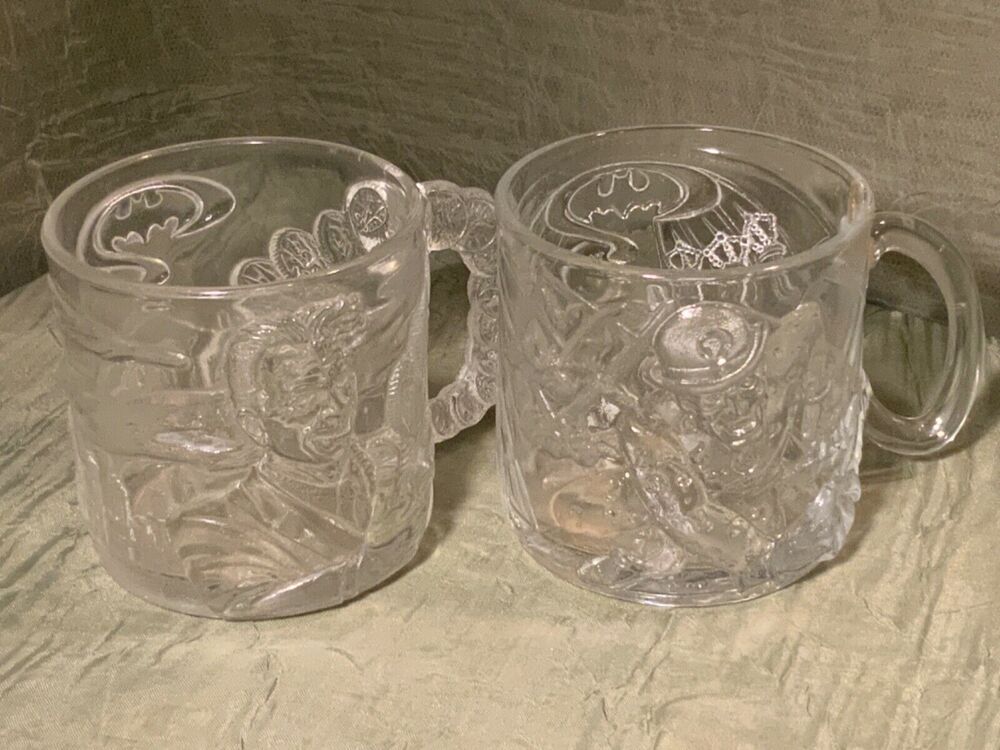 McDonald’s Batman For Ever THE RIDDLER & TWO FACE DC Comic Mugs Gift